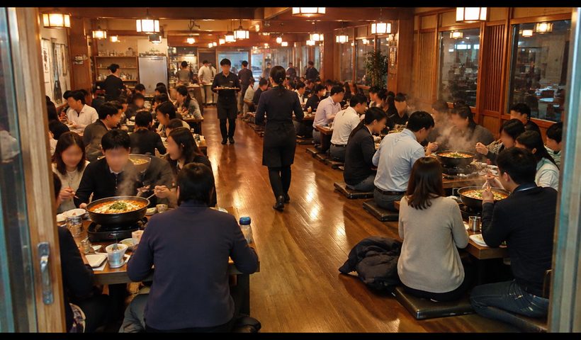 수원 M점 매장 안 손님들 (연출 이미지)